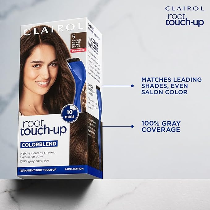 Clairol Root Touch-Up by Nice'n Easy Permanent Hair Dye, 4G Dark Golden Brown Hair Color, Pack of 1