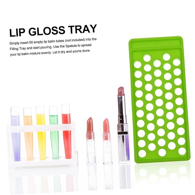 50 Lipstick Filling Mold lip balm pour kit lip balm tube tray lipstick Tray lip tubes stand tray lip balm container tray lip balm tube filling tray kit plastic small