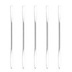 5Pcs Makeup Spatula tool metal Set Professional Beauty Stainless Steel Cosmetics Mixer Long Metal Spatula Depotting Mixing Tool (#1)