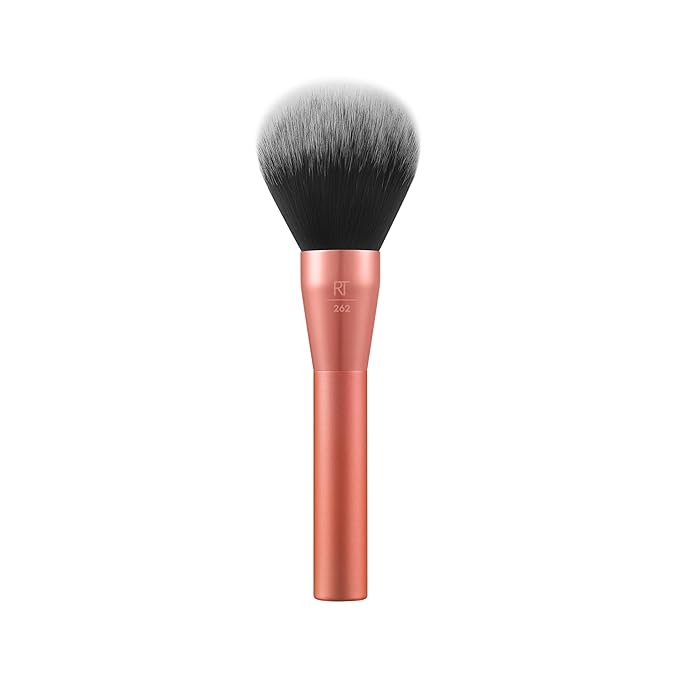 Real Techniques Extra Big Powder Brush, Large Makeup Brush For Powder, Fluffy Head For All-Over Setting, XL Oversized Brush For Quick Application, Cruelty-Free, Synthetic Bristles, 1 Count