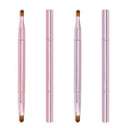 Unaone 2 Pack Lip Brush for Lipstick, Dual-Ended Lip Makeup Brush with Lid, Lipstick Brush for Lip Gloss