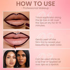 Matte Lip Gloss Stain-Peel Off Lip Liner Tattoo, Brownish Red Lip Tint，Long Lasting Peel Off Lip Stain, Waterproof Transfer-proof Lip Mask Lip Liner Peel Off Lip Gloss,Stayn Lip Makeup. #03