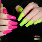 GAOY 42 Pcs Gel Nail Polish Kit, Neon Summer Bright Pink Orange Coral Green Colors Gel Nail Polish Set with Glossy & Matte Top Coat and Base Coat for Salon and DIY Manicure at Home