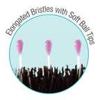 Cricket Amped Up Gentle Teasing Brush - Adds Volume and Shine, Heat Resistant, Ideal for Slick Back Hair, Updos, and Detangling All Types, Ergonomic Handle and Sectioning Tip, Pompadour Pink