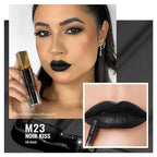 Oulac Black Lipstick for Women, Makeup Matte Liquid Lipsticks, Highly Pigmented Color Lip Stain with Creamy Formula, Long Lasting, Waterproof, Vitamin E, Vegan, Cruelty-Free, M23