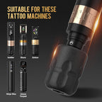 Ambition Soldier P2 Disposable Tattoo Grips - 12Pcs 38mm Professional Tattoo Rubber Grip Cover with Click Adjust System Supply for Rotary Soldier, Zetton, Torped & Shura Tattoo Pen Machine Gun