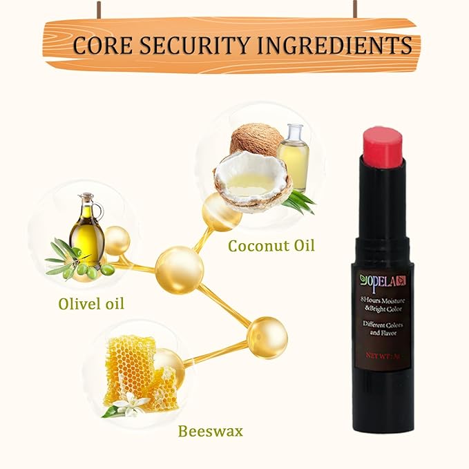 5 Pack Tinted Lip Balm With Glitter Powder Stocking Stuffers Tinted Chapstick - Moisturizing Lip Balm with Shimmer - Lipstick Set - Assorted Colors and Favors