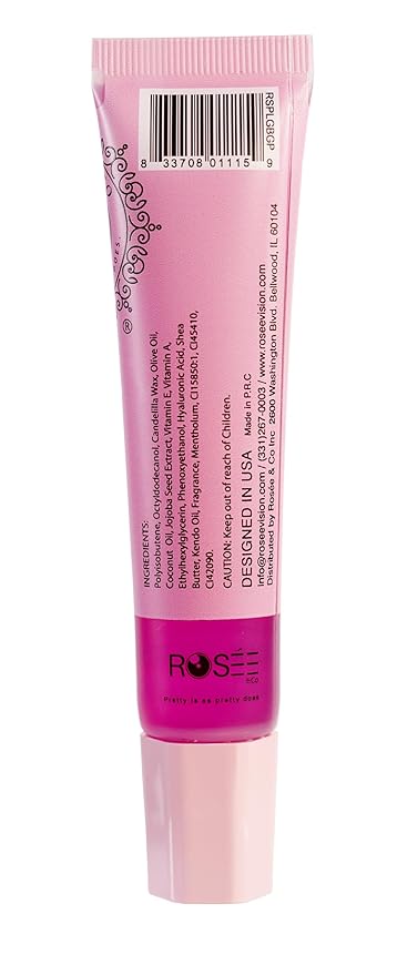 ROSÉE & CO Rosee Lip Gloss Vegan & Cruelty Free Treatment, Professional Make up, Long Lasting Glossy with Shea Butter, Moisturize, Protect & Smooth, High Shine, Non-Sticky (h. Bubble Gum, 0.5)