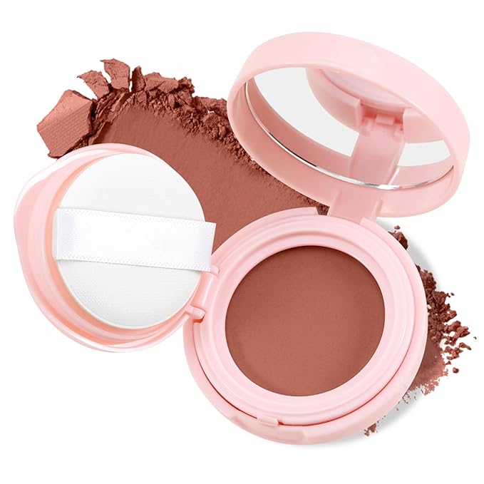 AFGHOZ Pink Cream Blush Powder, Matte Blush Shadow Mature Skin