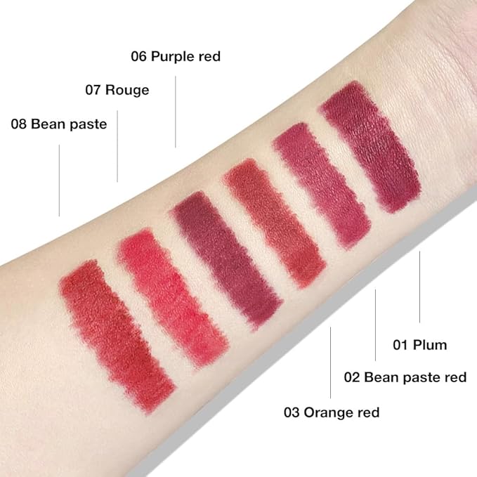 evpct Silky Lip Liner Pencil Retractable, Red Brown Smooth Lip Liner Creamy Velvet Lipliner Long-Lasting for Korean Makeup Contouring Matte Lip High Pigmented Rich Colors Crayon Lipstick Pen 03