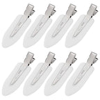 8Pcs No Bend No Crease Hair Clips - Styling Duck Bill Clips Alligator Hair Barrettes for Styling Sectioning, Small Gifts for Women Girl Salon Hairstyle Hairdressing Bangs Waves Makeup, White