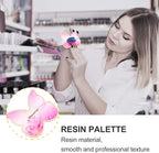 Minkissy 2pcs Resin Nail Art Palette Polish Holder Drawing Color Palette Nail Art Painting Gel Palette Manicure Tool Style 3