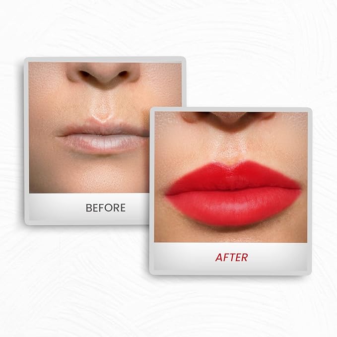 Glossy Lip Plumping Drops - Volumizing Lip Gloss With 8-Hour Plumping Effect - Vegan Formula With Caffeine & Grape Seed Extract - Perfect Red