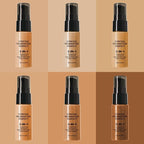 6 Colors Liquid Foundation Long-Lasting,Poreless Liquid Oil Concealer Foundation For All Skin Type,Waterproof & Sweat-Proof,Easy To Push Away,Flawless Finish Foundation,Balanced Skin Color