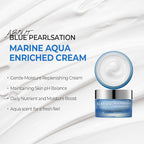 BLUE PEARLSATION MARINE AQUA ENRICHED CREAM - Hypoallergenic Deep Moisturizer with Apple Water for Nourished, Balanced Skin, Perfect for Sensitive Skin Seeking Hydration and Radiance – 1.69 floz