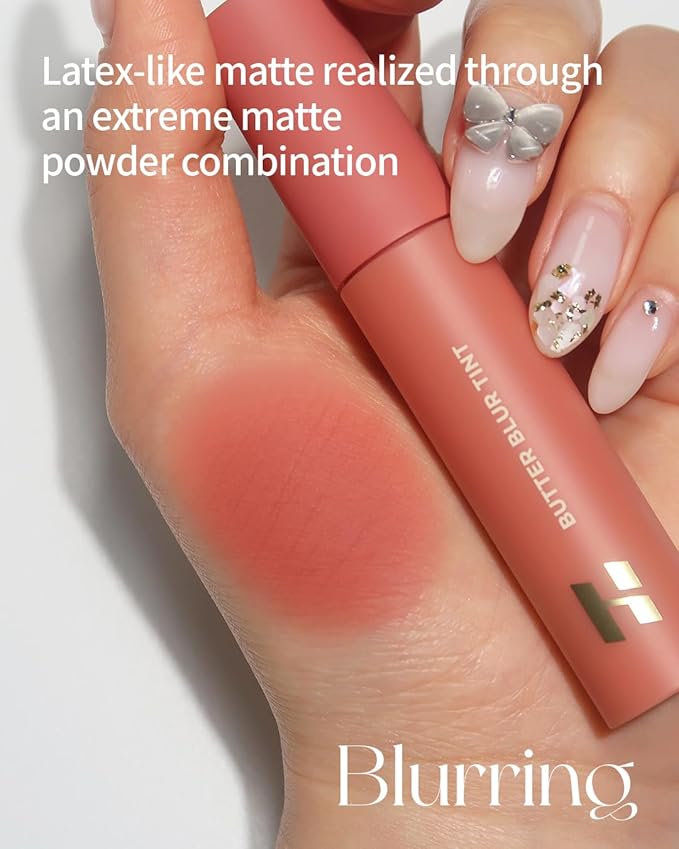 HOLIKA HOLIKA Butter Blur Lip Tint (03 AGING) - Korean Matte Lip Tint, Lightweight High-Pigmented Lips, Velvety Silky Smooth K-Beauty Lip Makeup, Long Wearing Formula