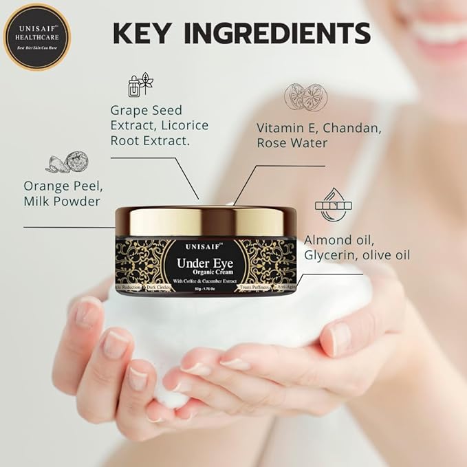 Under Eye Cream Anti Aging – Eye Cream for Puffiness and Bags Under Eyes | Eye Repair Cream for Dark Circles Under Eye Treatment | Puffy Eyes Treatment | Eye Cream for Dark Circles 1.76 oz