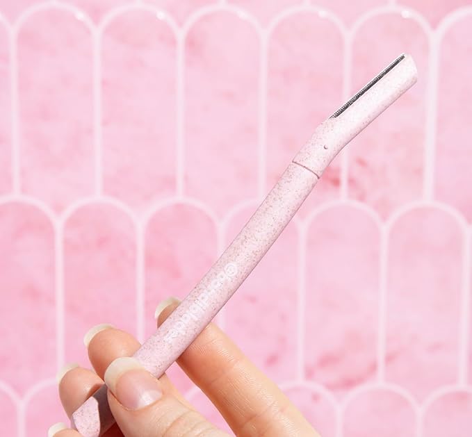 Starter Kit - 3 Pack Dermaplaning Razors & Aloe Vera Shave Gel - Dermaplane Razor - Eyebrow Razor - Dermaplaning tool for Face - Facial Razor for Women - Peach Face Remover