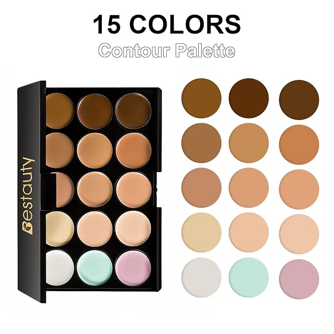 Color Correcting Concealer Palette, Bestauty 15 Colors Multi-Use