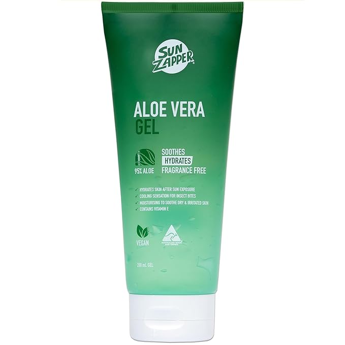 Sun Zapper Aloe Vera Gel - After Sun - Hydrates Skin After Sun Exposure After-Sun Care 200ml