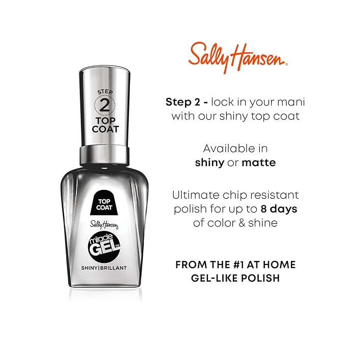 Sally Hansen Miracle Gel™, Travel Seekers First Glass, Long Lasting, Gel-Like Formula, No UV Lamp Needed, Pink Nail Polish