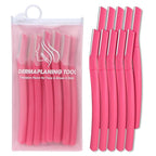 Face Razors for Women, Dermaplane Razor for Women Face, Eyebrow Razor, Facial Razors, Dermaplaning Tool, Gentle Skin Exfoliation Microblades for Sensitive Skin, Peach Fuzz Remover, 10 Count (Coral)