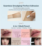 Heart Percent Dote On Mood Lip Liner Pencil, Long-Lasting Creamy Lip Crayon Smooth Lipliner Retractable Lipstick Overlip Line Color 0.8g, #19. Dusty Pink