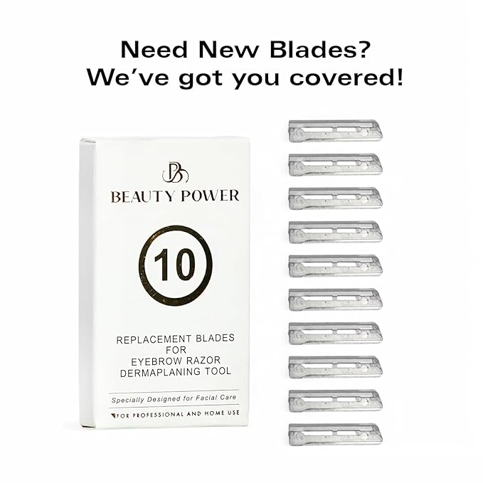 Eyebrow Razor with 6 Blades & Travel Case – Face Razors for Women & Men, Eyebrow Trimmer Shaper with Precision Cover, Facial Shaver & Dermaplaning Tool for Smooth Skin (Black)