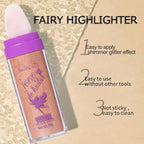 2pcs/set Polvo De Hadas Highlighters, Glitter Brightens Face (Golden Brown)