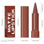 BINGBRUSH 2-in-1 Gradient Lip Liner & Lipstick Combo,2Pcs Matte Longwear Waterproof Lip Pencil with Cone Tip,Smudge Proof Crayon for Flawless Ombre Contour,Women's Long Lasting Makeup Set(02#&03)