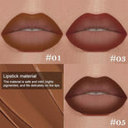 3Pcs Gradient Matte Lipstick Crayon Lip Liner pencil, Flawless Contour Gradual Ombre Effect lip Pencil, Lipstick for Women Long Lasting Waterproof Smudge Proof Lipstick Pencil 01#+03#+05#