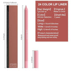 evpct 1Pcs Nude Pink Matte Long Lasting Lip Liner Pencils Makeup for Shaping & Sculpting Lips, No Transfer Long Wear Waterproof Pigmented Lip Liner lipliners Crayon Lipstick Pencil Sharpener 18