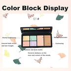 6 Colors Correcting Concealer Palette, 6 In 1 Contour Palette with 2 Packs Brush, Makeup Palette Contouring Foundation Color Corrector Palette, Color Corrector for Dark Circles, Blemish, Acne