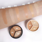 Pro 2pcs Tri-color Face Concealer Contour Palette.Demi Beige