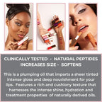 Rinna Beauty Larger Than Life Lip Plumping Oil Gloss with Plumping Peptide, Sunset