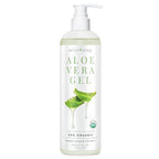 NaturSense Organic Aloe Vera Gel from 100% Pure Aloe–Great for Hair, Scalp, Face, Dry Skin, Acne, Sunburn, Sensitive Skin–Unscented, USDA Certified–12 oz.