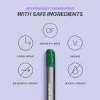 Wonderskin Eyeliner Pencil, 1440 Longwear Green Eyeliner Pencil - Waterproof, Sharpenable & Smudge Proof