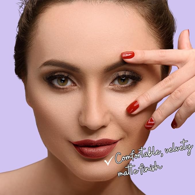 Orange Brown Velvet Mousse Liquid Lipstick | High-Pigmented Non-Sticky Non-Drying | Avva