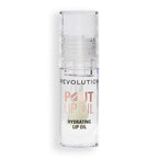 Revolution, Pout Lip Oil, Nourishing Tinted Lip Oil, High Shine, Non-Sticky Finish, Vegan & Cruelty-Free, Lychee Clear, 0.13 oz