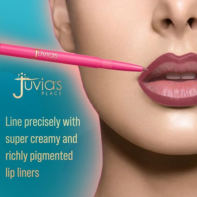 Juvia's Place Coffee Shop Luxe Lip Liner: Love Me - Colorstay Matte Finish Lip Pencil, Makeup for Natural Long Lasting Beauty and Sensational Wear, Lip Stain Kiss Proof Cometics