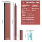 evpct 1Pcs Reddish Brown Matte Long Lasting Lip Liner Pencils Makeup for Shaping & Sculpting Lips, No Transfer Long Wear Waterproof Pigmented Lip Liner lipliners Crayon Lipstick Pencil Sharpener 10