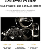 Caviar Black Gold Moisturizing Eye Cream Skin Rejuvenation Dark Circles Smoothing Wrinkles 60g 2.12oz