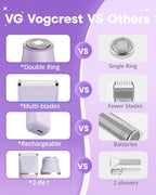 Electric Bikini Trimmer: 2 in1 Body Facial Hair Remover - Painless Pubic Hair Shaver (Purple)