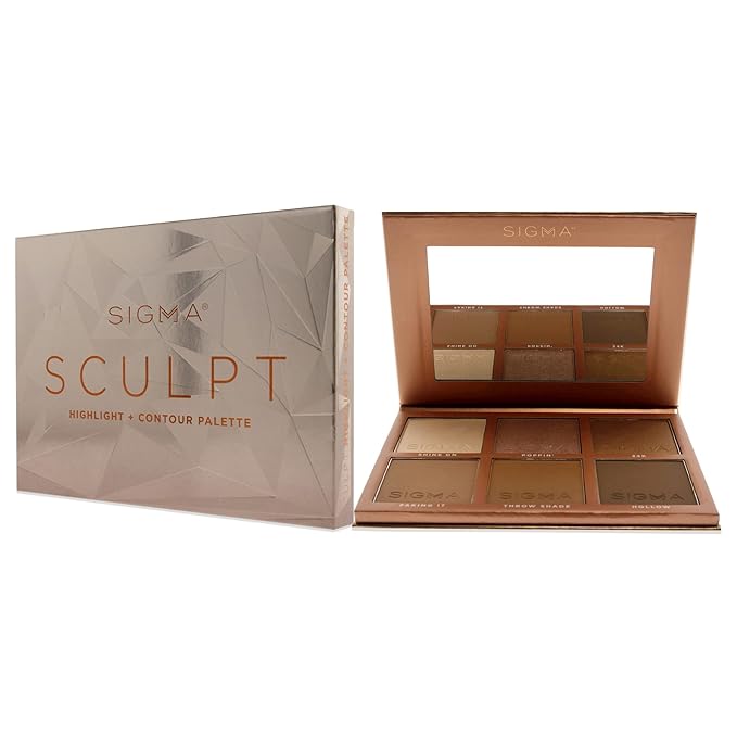 SIGMA Beauty Sculpt Highlight Plus Contour Palette Makeup 98 oz