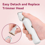 Electric Bikini Trimmer for Women - 4 in 1 Electric Razors for Women, Waterproof Pubic Hair Trimmers and Facial Hair Remover, Replaceable Shaver & Nose Hair Trimmer, Rechargeable Women's Grooming Kit