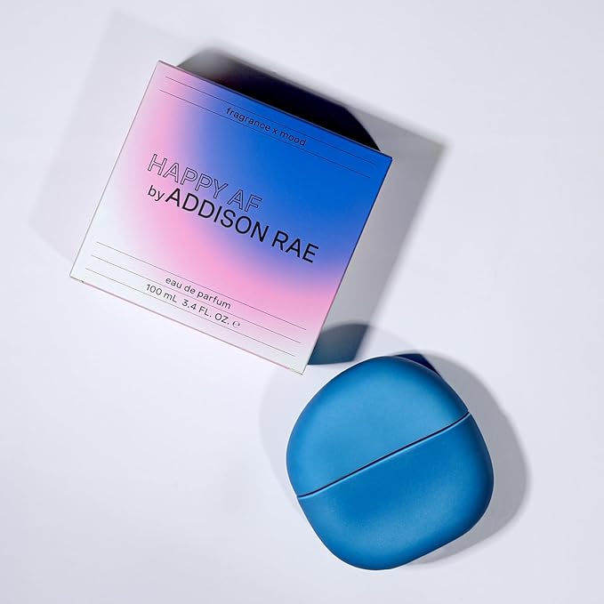 Addison Rae Fragrance Happy - Luxury Perfume for Women - Fruity Floral Scent - Eau De Parfum - Notes of Pink Lychee & Red Grapefruit - Long Lasting Vegan Travel Cologne - Gift for Her -3.4oz EDP Spray