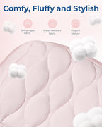 BAGSMART Makeup Bag, Travel Cosmetic Bag, Puffy Padded Make Up Bag for Women, Makeup Organizer Case, Wide-open Pouch Purse, Travel Essentials, Toiletries Accessories Brushes, Dark Pink