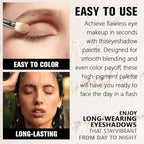 Nude Brown Single Glitter Eyeshadow Makeup, Neutral Powde Eye Shadow for Women, Nude Shimmer Singles Eyeshadow Palette Pigmented Waterproof, sombras para ojos, Girls Monochrome Eyeshadows Gift