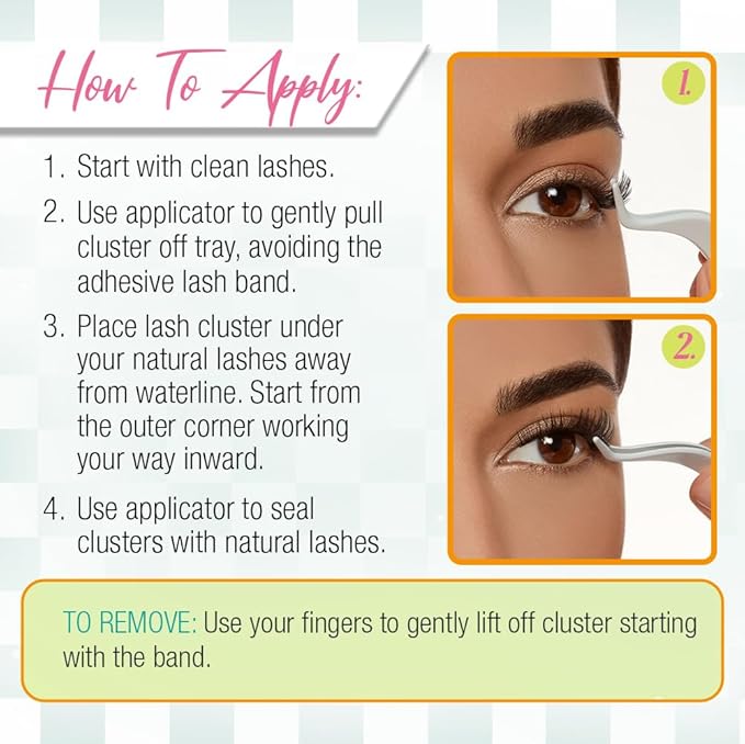 Ardell Winks Press On Eyelash Extensions, Volume - DIY Lash Clusters, 30 Individual Lashes, Natural Look Lashes with Applicator, 1 Pack