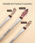 Eyebrow Brush, Dual-ended Angled Eyebrow Brush for Brows or Lashes D108 - Black